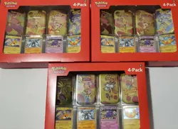 POKEMON Sams Club 4-PACK mini tins! Brand New! x3 - Image 1