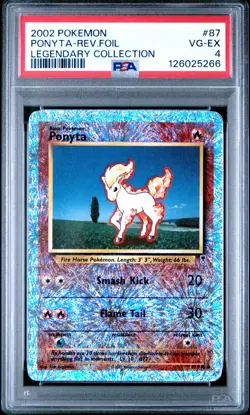 2002 POKEMON LEGENDARY COLLECTION #87 PONYTA-REV.FOIL LEGENDARY COLLECTION PSA 4 - Image 1