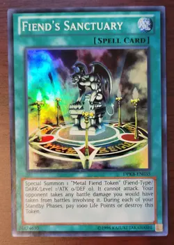 YuGiOh Fiend's Sanctuary DPKB-EN035 Super Rare Unlimited Edition Near Mint - Image 1