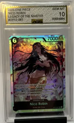 Nico Robin OP12-087 One Piece Legacy of the Master Foil ENGLISH SR AGS 10 - Image 1