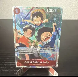 Ace & Sabo & Luffy (Alternate Art) OP13-007 English SR Carrying On His Will One - Image 1