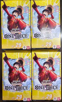 4x Box One Piece Egghead ENGLISH Starter Deck ST-29 SEALED NEW - Image 1