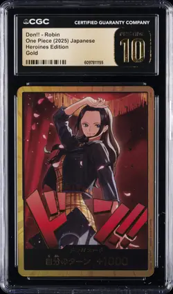 2025 ONE PIECE JPN HEROINES ED GOLD DON!! ROBIN CGC 10 PERFECT - Image 1