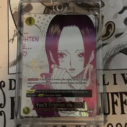 You'll Frighten Me... Alt art OP14-118 R The Azure Sea’s Seven One Piece CCG - Image 1