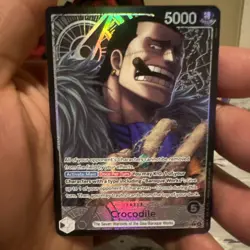 One Piece Crocodile Alt Art Leader OP14-079 The Azure Sea's Seven In Hand NM - Image 1