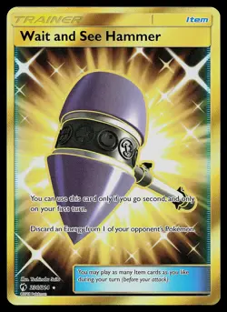 Pokemon Card - Wait and See Hammer Lost Thunder 236/214 Secret Rare - Image 1