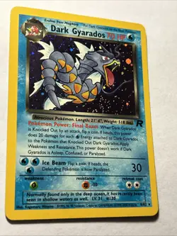 Dark Gyarados 8/82 2000 Pokemon TCG Team Rocket Holo Rare Card Vintage WOTC NM - Image 1