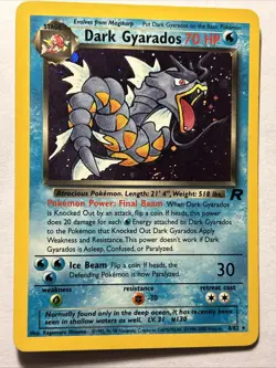 Dark Gyarados 8/82 2000 Pokemon TCG Team Rocket Holo Rare Card Vintage WOTC NM - Image 3