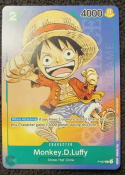 Monkey D Luffy P-037 Chibi Non-foil Tournament Promo One Piece Card English LP - Image 1