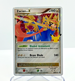 Pokemon Card Zacian Lv. X SWSH135 Celebrations Black Star Promo Holo Rare NM - Image 1