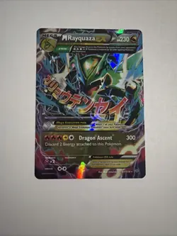 Pokemon Mega Rayquaza EX Ultra Rare Holo 61/108 Roaring Skies Card - LP - Image 1