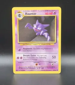 Pokemon Haunter Base Set 29/102 Uncommon Card Unlimited Edition LP - Image 1