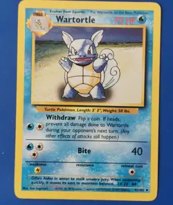 Base Set Wartortle 42/102 Vgc Pokemon Card Wizards 1999 Uncommon - Image 1