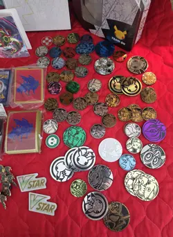 Pokemon Assorted Lot: SealedTrading Cards,Pins,Coins, Albums See Photos - Image 4
