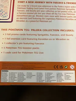 Pokemon TCG: Fuecoco Paldea Collection Trading Card Box NEW FACTORY SEALED PROMO - Image 5