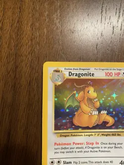 Pokemon TCG Dragonite Fossil Holo Unlimited Rare Card 4/62 - Image 2
