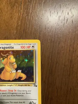 Pokemon TCG Dragonite Fossil Holo Unlimited Rare Card 4/62 - Image 3