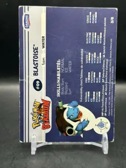 POKEMON - Blastoise #09 2000 Danone Stadium Card Promo Exclusive Nintendo Foil - Image 2
