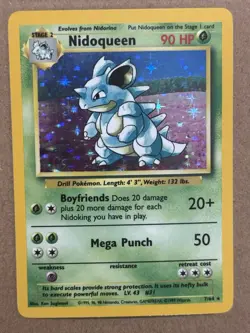 *No Symbol Error* Pokemon TCG English LP Nidoqueen 7/64 Jungle Holo Rare Card - Image 1