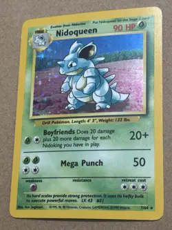 *No Symbol Error* Pokemon TCG English LP Nidoqueen 7/64 Jungle Holo Rare Card - Image 3