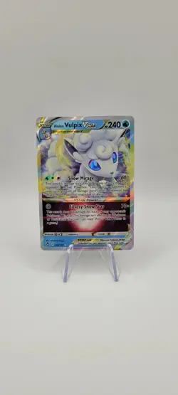 Pokemon TCG: Alolan Vulpix VSTAR Silver Tempest 034/195 Holo Ultra Rare Card NM - Image 1