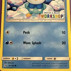 Piplup - (Build-A-Bear Workshop Exclusive) 032/156 Pokemon Promo Card - Image 3
