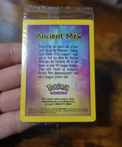 Ancient Mew Sealed New Twisted Error OC MC Misprint Pokemon Card Crease - Image 2