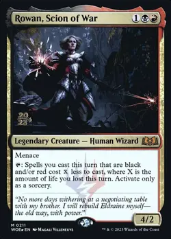 MTG Rowan, Scion of War - Foil - Prerelease Promo, Light Play, English Promo: Pr - Image 1