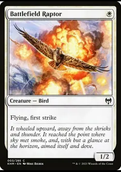 X 1 Battlefield Raptor NM 003 Kaldheim KHM MTG Magic The Gathering - Image 1