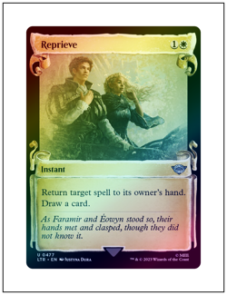 1x Reprieve, Showcase Scrolls Art - Foil, Magic MTG NM - Image 1