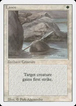 MTG Lance x4 Revised Edition Uncommon LP Playset - Image 1