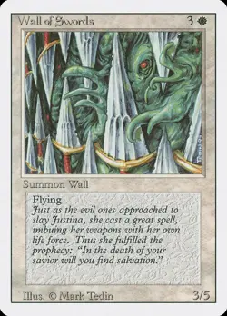 MTG Wall of Swords x4 Revised Edition Uncommon LP Playset - Image 1