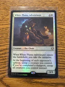 White Plume Adventurer Commander Legends: Battle for Baldur's Gate LP FOIL - Image 1