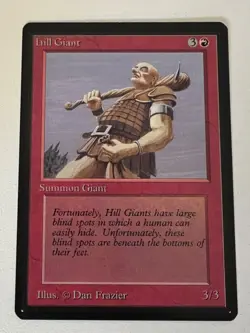 Magic the Gathering MTG Beta Hill Giant NM (Beta Bob) - Image 1