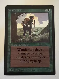 Magic the Gathering MTG Beta Wanderlust NM (Beta Bob) - Image 1