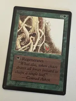 Magic the Gathering MTG Beta Wall of Brambles NM (Beta Bob) - Image 1