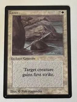 Magic the Gathering MTG Beta Lance NM (Beta Bob) - Image 1