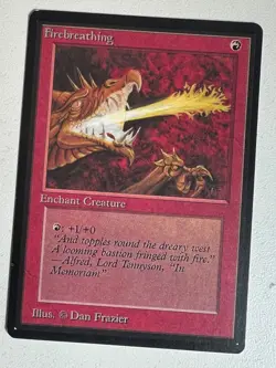 Magic the Gathering MTG Beta Firebreathing NM (Beta Bob) - Image 1