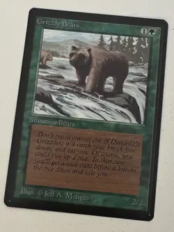 Magic the Gathering MTG Beta Grizzly Bears NM (Beta Bob) - Image 1