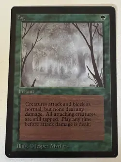 Magic the Gathering MTG Beta Fog NM (Beta Bob) - Image 1
