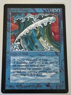 Magic the Gathering MTG Beta Wall of Water NM (Beta Bob) - Image 1