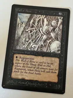 Magic the Gathering MTG Beta Wall of Bone NM (Beta Bob) - Image 1