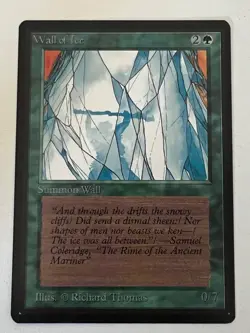 Magic the Gathering MTG Beta Wall of Ice NM (Beta Bob) - Image 1