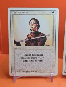 ⚪⚪⚪ (4) 1994 Magic The Gathering RIGHTEOUSNESS Revised 3rd Edition PLAYED ⚪ - Image 2