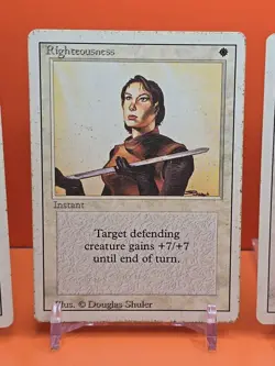 ⚪⚪⚪ (4) 1994 Magic The Gathering RIGHTEOUSNESS Revised 3rd Edition PLAYED ⚪ - Image 3