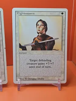 ⚪⚪⚪ (4) 1994 Magic The Gathering RIGHTEOUSNESS Revised 3rd Edition PLAYED ⚪ - Image 5
