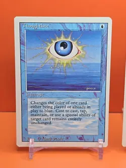 🔵🔵🔵 (4) 1994 MAGIC The Gathering THOUGHTLACE REVISED 3RD EDITION PLAYED 🔵🔵2 - Image 3