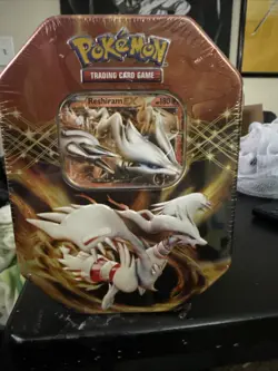 2012 Pokemon TCG Black & White Reshiram EX Tin Chest **Factory Sealed/English** 885493552850 - Image 1