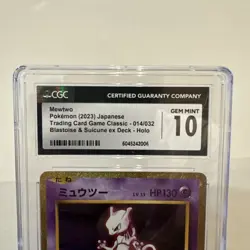 Mewtwo Pokemon (2023) Japanese Trading Cars Game- 014/032 CGC Gem Mint 10 - Image 2
