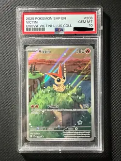 POKEMON TCG VICTINI SVP 208 PROMO ILLUSTRATION COLLECTION PSA 10 New 13 Cert - Image 1